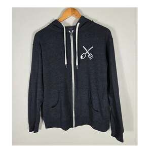 Coalatree Evolution Full Zip Dark Gray Hoodie Size Large Cabin Core Granola
